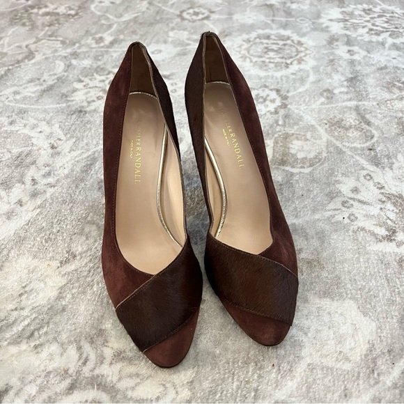 Loeffler Randall Brown Fur Suede Heels size 9 - Picture 11 of 12